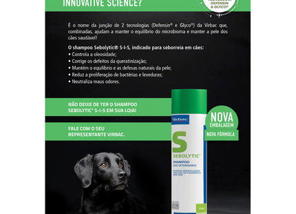 Shampoo Dermatológico RVT Sebolytic 250ml para Cachorros e Gatos