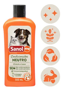 Imagem do produto Condicionador Sanol Pelos Neutro para Cachorros, tipo Condicionador, marca Sanol.