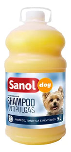 Imagem do produto Shampoo Dermatológico Sanol Dog Antipulgas 5 Lt para Cachorros, tipo Shampoo Dermatológico, marca Sanol Dog.