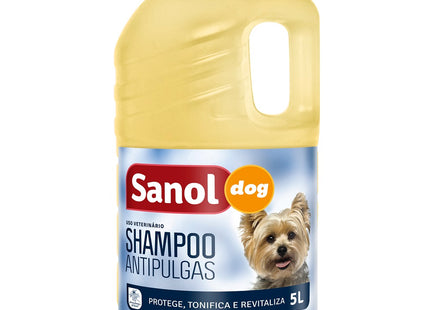 Imagem do produto Shampoo Dermatológico Sanol Dog Antipulgas 5 Lt para Cachorros, tipo Shampoo Dermatológico, marca Sanol Dog.