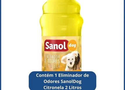 Imagem do produto Eliminador de Odores Sanol Citronela para Cães, tipo Educador Sanitário, marca Sanol.