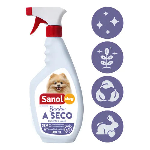 Shampoo Sanol Banho a Seco para Cachorros