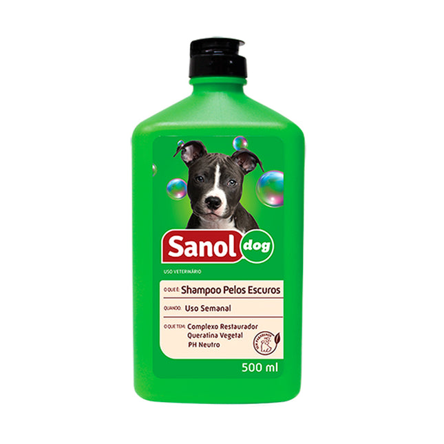 Shampoo Sanol Dog Pelos Escuros para Cachorros