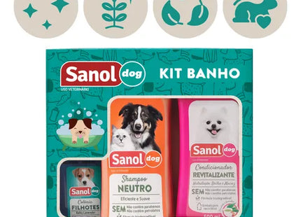 Shampoo Sanol Kit Shampoo + Condicionador para Cachorros