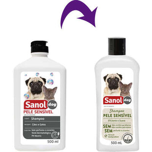 Imagem do produto Shampoo Sanol Dog Pele Sensível, tipo Shampoo, marca Sanol.