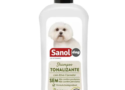 Shampoo Sanol Tonalizador Pelos Claros para Cachorros