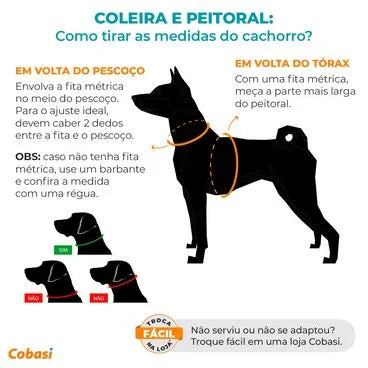 Coleira São Pet Corino Ref 53x2.5 para Cachorros