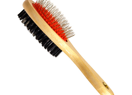 Imagem do produto Escova Savana Dupla Madeira Bolinha para Cães e Gatos, tipo Escova, marca Savana.