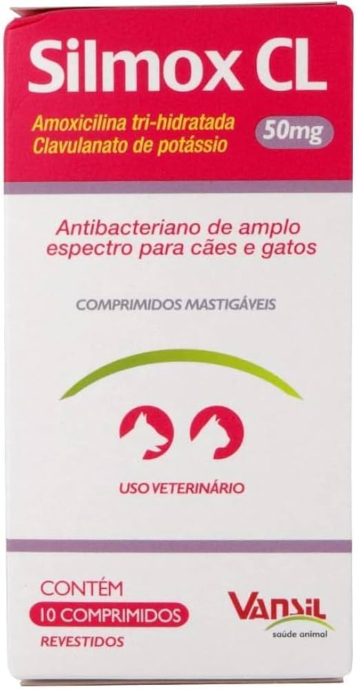 Antibiótico Suprimed Silmox Cl 50mg para Cães