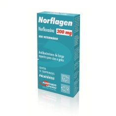 Antibiótico Super Mix Norflagen 200mg para Cães e Gatos