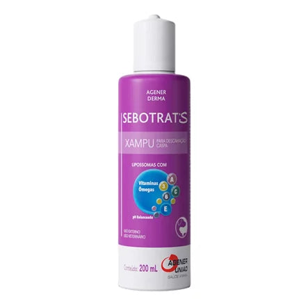 Shampoo Dermatológico Super Mix Sebotrat S 200ml para Cachorros e Gatos