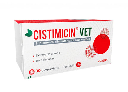 Cistimicin VET – Suplemento Alimentar para Cães e Gatos (30 Comprimidos)