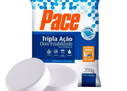 Cloro Pace Tripla Ação HTH Tablete 200 g – Pastilha 3‑em‑1 para Piscinas