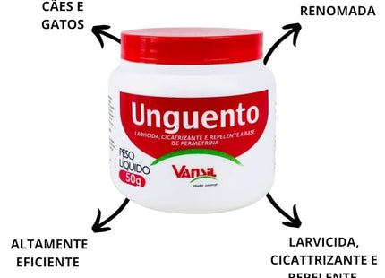 Pomada Vansil Unguento 50g para Cães e Gatos