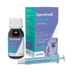 Imagem do produto Vermífugo Biovet Vermivet Filhotes Suspensão 20ml para Cachorros com frasco e seringa, tipo Vermífugo, marca Vermivet.