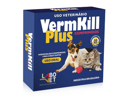 Vermkill Plus 940 mg Comprimidos para Cães e Gatos – Caixa com 4 comprimidos