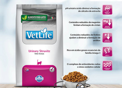 Imagem do produto Ração Seca Medicamentosa Vet Life Feline Struvite para Gatos, tipo Ração Seca Medicamentosa, marca Vet Life.