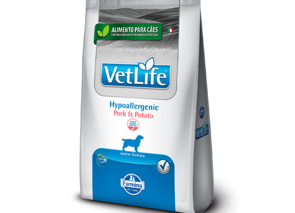 Imagem do produto Ração Seca Medicamentosa Vet Life Hypo Pork e Potato para Cachorros, tipo Ração Seca Medicamentosa, marca Vet Life.