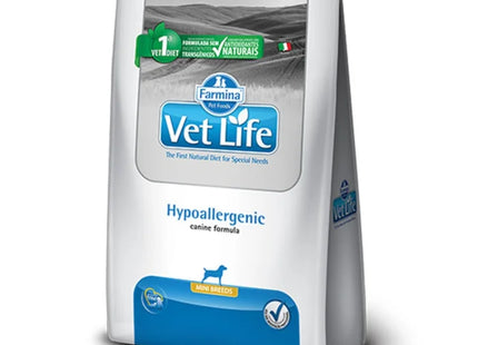 Imagem do produto Ração Seca Medicamentosa Vet Life Hypoallergenic para Cachorros de Porte Pequeno, tipo Ração Seca Medicamentosa, marca Vet Life.