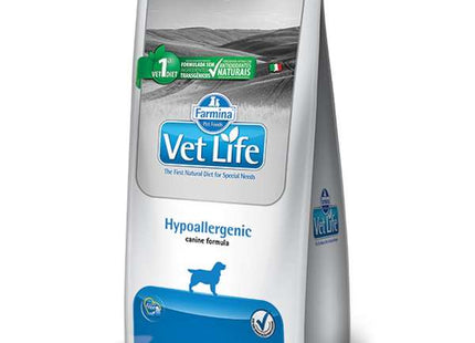 Imagem do produto Ração Seca Medicamentosa Vet Life Hypoallergenic para Cachorros, tipo Ração Seca Medicamentosa, marca Vet Life.