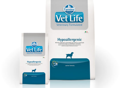 Imagem do produto Ração Seca Medicamentosa Vet Life Hypoallergenic para Cachorros, tipo Ração Seca Medicamentosa, marca Vet Life.