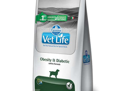 Imagem do produto Ração Seca Medicamentosa Vet Life Obesity & Diabet para Cachorros, tipo Ração Seca Medicamentosa, marca Vet Life.