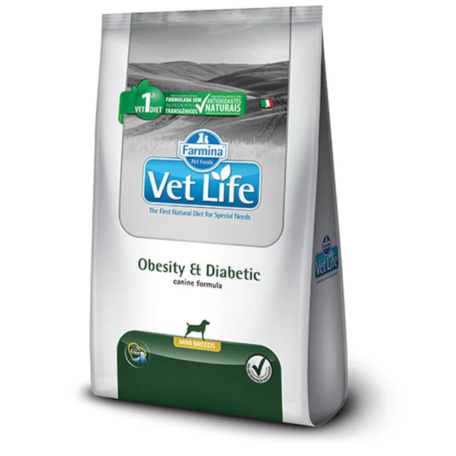 Imagem do produto Ração Seca Medicamentosa Vet Life Obesity Diabetes para Cachorros de Porte Pequeno, tipo Ração Seca Medicamentosa, marca Vet Life.