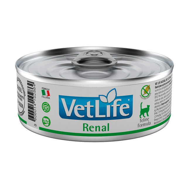 Imagem do produto Ração Úmida Medicamentosa Vet Life Renal para Gatos, tipo Ração Úmida Medicamentosa, marca Vet Life.