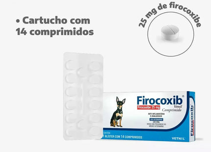 Imagem do produto Anti-inflamatório Vetnil Firocoxib 25mg para Cães, tipo Anti-inflamatório, marca Vetnil.