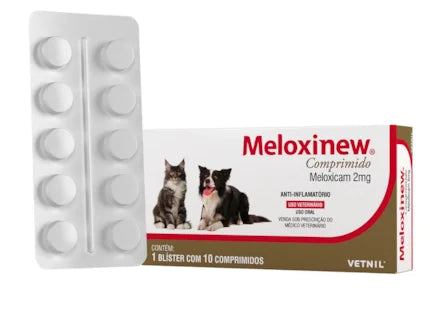 Imagem do produto Anti-inflamatório Vetnil Meloxinew 2mg para Cães, tipo Anti-inflamatório, marca Vetnil.