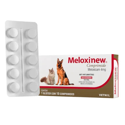 Imagem do produto Anti-inflamatório Vetnil Meloxinew 4mg para Cães, tipo Anti-inflamatório, marca Vetnil.