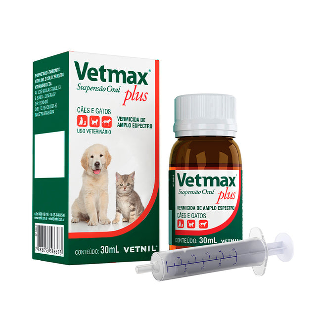 Antiparasitário Interno Vetnil Vetmax Plus Suspensão para Cães
