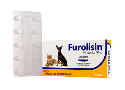 Diurético Vetnil Furolisin 10mg para Cães