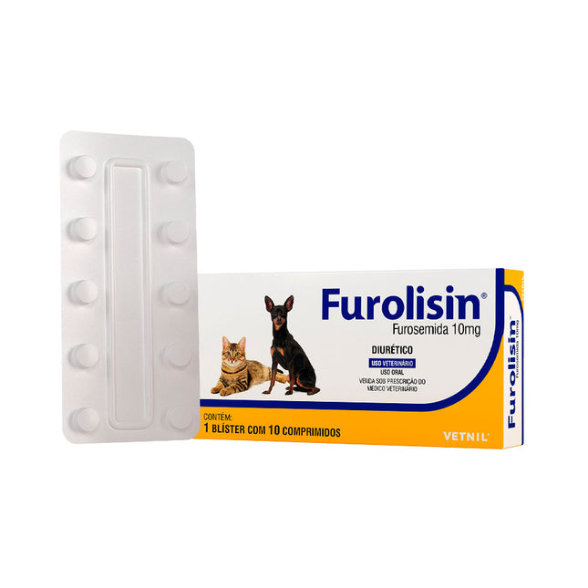Diurético Vetnil Furolisin 10mg para Cães