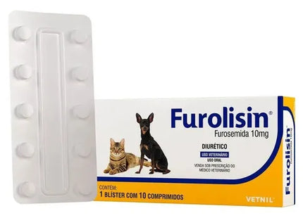 Diurético Vetnil Furolisin 40mg para Cães