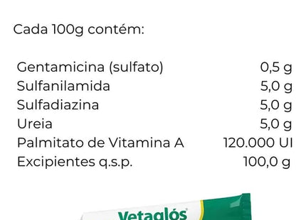 Pomada Vetnil Vetaglos 20g para Cães e Gatos
