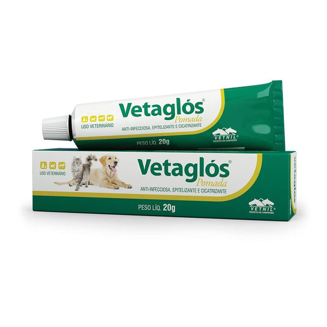 Pomada Vetnil Vetaglos 50g para Cães e Gatos