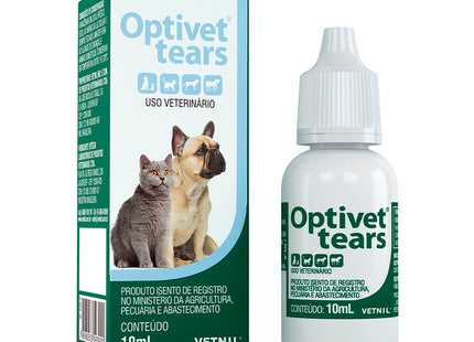 Produto Oftálmico Vetnil Optivet Tears 10ml para Cães e Gatos