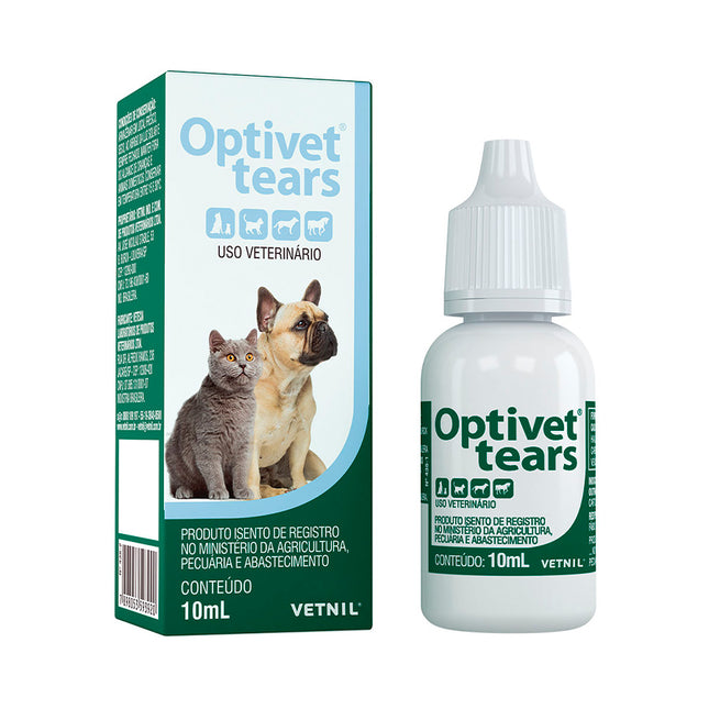 Produto Oftálmico Vetnil Optivet Tears 10ml para Cães e Gatos