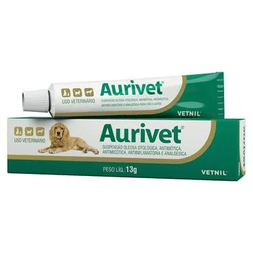 Produto Otológico Vetnil Aurivet Clean 50ml para Cães e Gatos