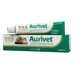 Produto Otológico Vetnil Aurivet Clean 50ml para Cães e Gatos