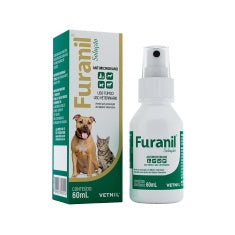 Solução Dermatológica Vetnil Furanil Spray 60ml para Cachorros e Gatos