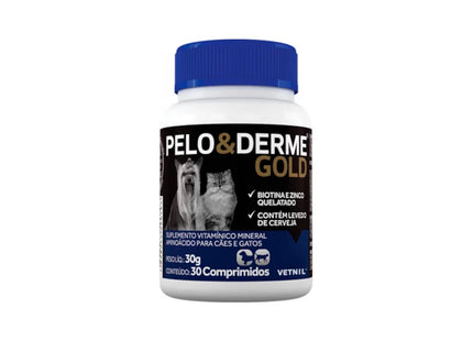 Suplemento Vetnil Pelo & Derme Gold para Cães
