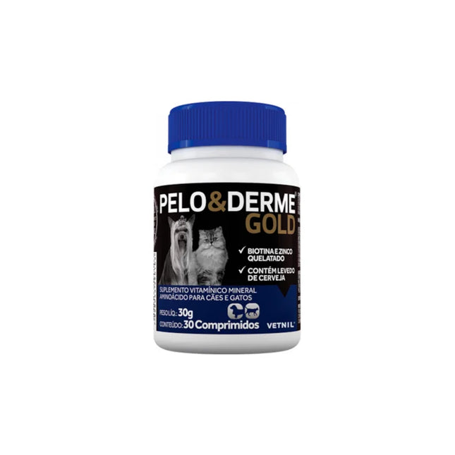 Suplemento Vetnil Pelo & Derme Gold para Cães