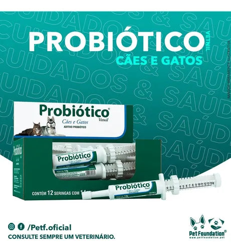 Suplemento Vetnil Probiotico 14g para Cães e Gatos