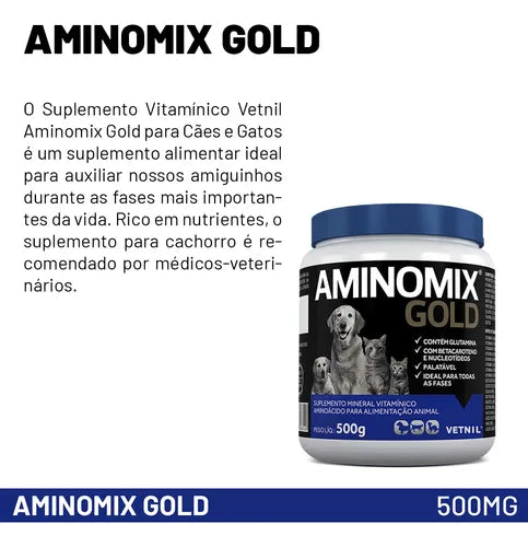 Suplemento Vitamínico Vetnil Aminomix Gold para Cães