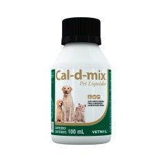 Suplemento Vitamínico Vetnil Cal D Mix 100ml para Cães e Gatos