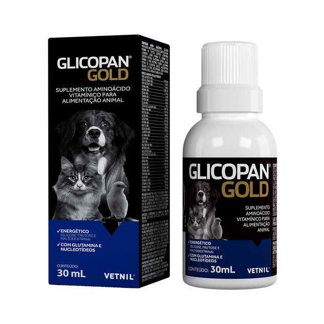 Suplemento Vitamínico Vetnil Glicopan Gold 30ml para Cães e Gatos