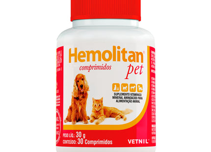 Suplemento Vitamínico Vetnil Hemolitan Pet para Cães e Gatos