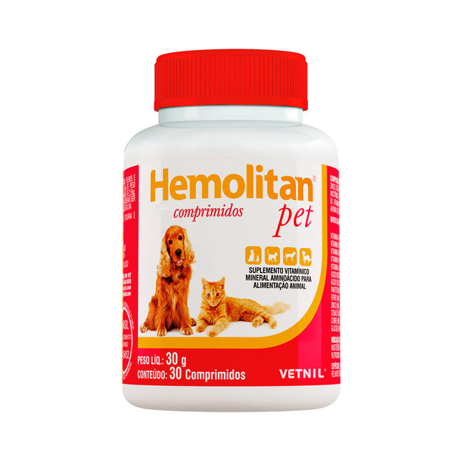 Suplemento Vitamínico Vetnil Hemolitan Pet para Cães e Gatos